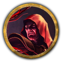 A token of a red cultist for dnd 5e, pathfinder, and other TTRPGs