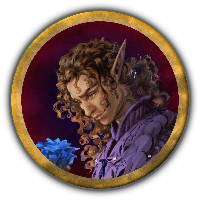 A token of an elf bard for dnd 5e, pathfinder, and other TTRPGs