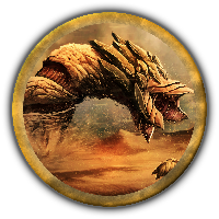 A token of a sand worm for dnd 5e, pathfinder, and other TTRPGs