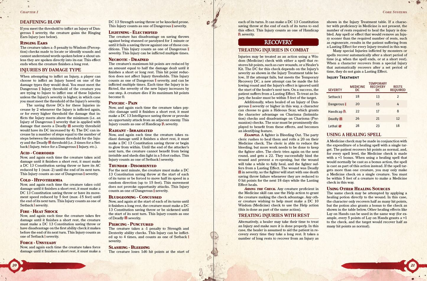 Injuries & Vile Deeds (5e) - Hardcover & PDF