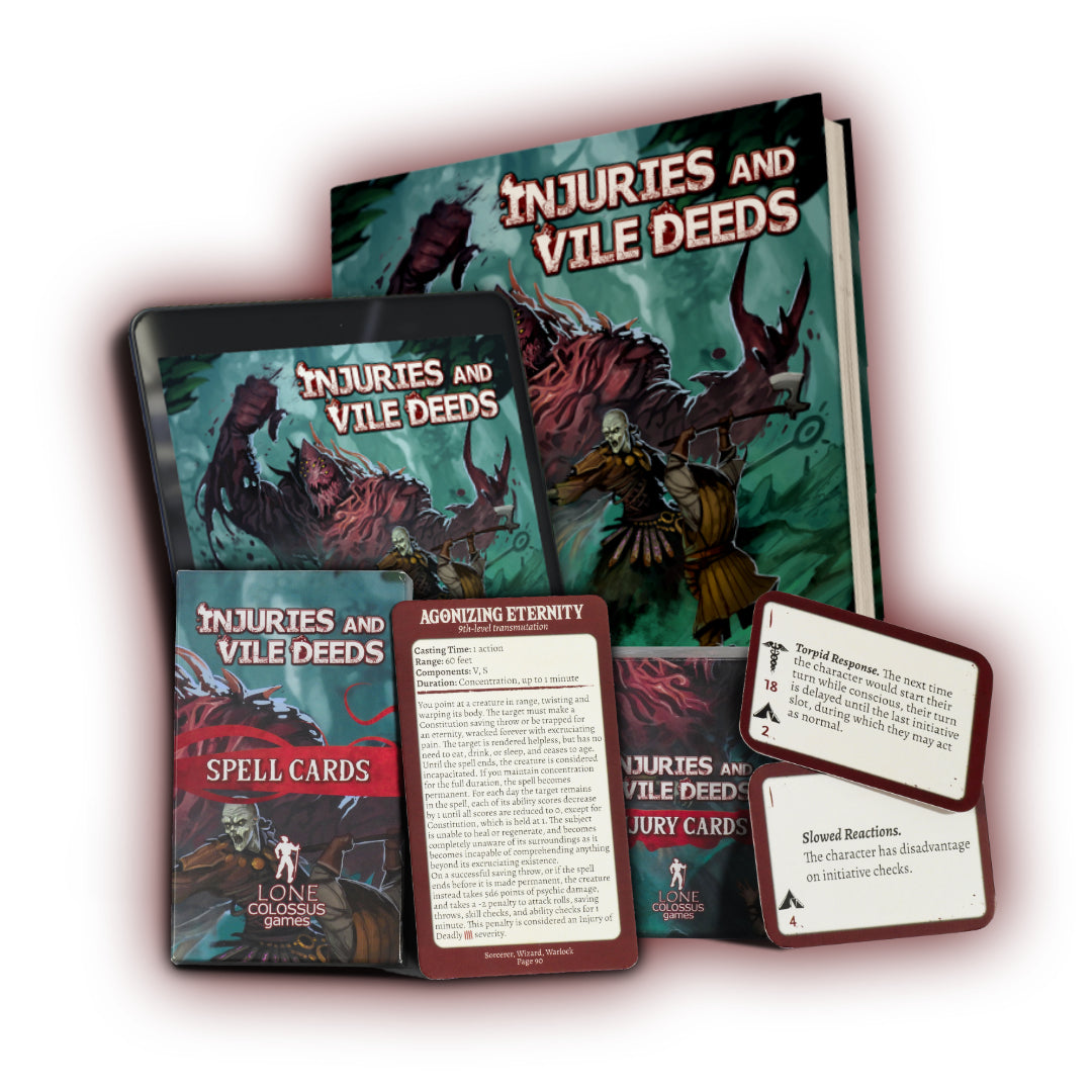 Injuries and Vile Deeds Physical Bundle