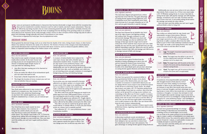 Examples of new aberration themed boons for dungeons and dragons 5th edition are shown, along with thematic symbols
